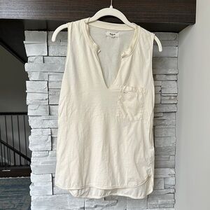 Madewell Cream Tank Top Sleeveless Casual